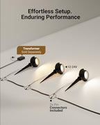 Sunco 40 Pack LED Low Voltage Landscape Lighting Spotlight Spheres - Image 7
