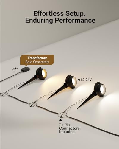 Sunco 20 Pack LED Low Voltage Landscape Lighting Spotlight Spheres - Image 7