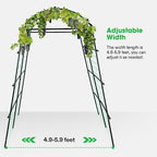 VIVOSUN 7Ft. Arch Trellis for Climbing Plants, 7 x 6 x 7ft Tall Metal Tunnel Trellis, Lightweight Metal Plant Support Archway with Nylon Netting for Climbing Vine, Vegetables, Fruits, Flowers, Black - Image 5