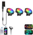 T-SUN RGB Submersible Pond Lights with APP and Remote Control 3 Pack by T-SUN