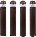 Solus Rounded LED Bollard Path Light – 20W Integrated LED, 1400 Lumens – 3000K or 4000K CCT – Modern Outdoor Light, ETL Listed – Black or Bronze Finish (Bronze, 3000K / 4 Pack) by Solus
