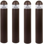 Solus Rounded LED Bollard Path Light – 20W Integrated LED, 1400 Lumens – 3000K or 4000K CCT – Modern Outdoor Light, ETL Listed – Black or Bronze Finish (Bronze, 3000K / 4 Pack) by Solus