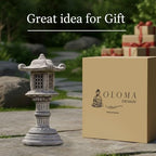OLOMA Stone Japanese Lantern Garden Sculpture Outdoor Decor Asian Stone Pagoda Statue Cement Handcrafted Yard Ornament Weather Proof Garden Accent Traditional Zen Landscape Decoration - Image 5