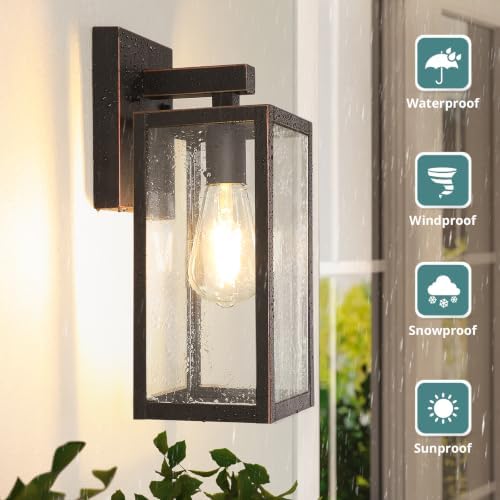 MAXvolador Outdoor Wall Light Fixture, Exterior Waterproof Wall Lantern - Image 3