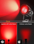 Halloween Red Landscape Lights Outdoor, 14 LED Landscape Lighting with US Plug, IP65 Waterproof Spotlights for Tree Yard Garden Pathway Christmas Decor 8 Pack - Image 6