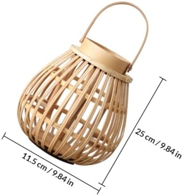 Handmade Bamboo Lantern Candle Holder for Home Holiday Parties Xmas - Image 2