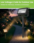 Outdoor LED Spotlight with Metal Spike 33W 3-Level Dimmable Adjustable Die-Cast Aluminum Landscape Lighting, Wet Location ETL UL CSA Qualified Safe for Garden, Yard & Tree Illumination - Image 5
