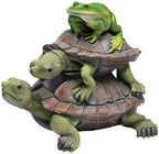 Design Toscano In Good Company Frog and Turtles Garden Animal Statue, 11 Inch Long, 8 Inch Tall, Cast Stone Resin, Full Color Finish - Image 4