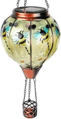 Hot Air Balloon Solar Lantern with Flame Bee by TEYIGARDEN