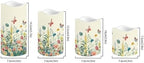 Flameless Pillar Candles Set of 4 Battery Operated Candles with Timer Remote and Color Changing Led Candles Tea Light Fake Candles Living Room Home House Decor Floral and Butterfly - Image 2