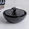Ceramic Tabletop Water Fountain Feature for Indoor and Outdoor Home Decoration Table Desktop Office (Black) by Unknown