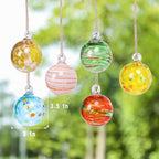VCUTEKA Hanging Garden Gazing Balls, Glass Witch Ball for Outdoor Decor, 3" - Image 4