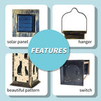 Mid Century Modern Black Cats Solar Lanterns Outdoor Waterproof - Image 4