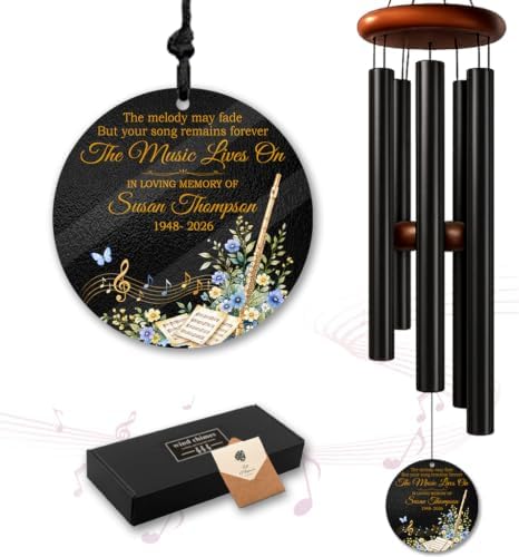 Personalized Flute Player Memorial Wind Chime, Custom Name & Year by AlpadilCo