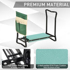 Garden Kneeler Seat Stool with Integrated Kneeling Pad and Tool Pouch for Outdoor Planting & Weeding - Image 3
