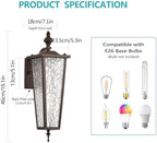 Outdoor Wall Light Fixtures,Brown Exterior Waterproof Lantern - Image 3