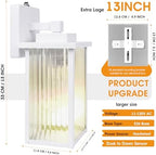 13" White Dusk to Dawn Outdoor Light, Exterior Light Fixture - Image 4