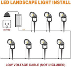 Spotlight Outdoor RGBW Low Voltage Landscape Lights Outdoor,10W Color Changing Landscape Light with Remote Control,12V-24V Waterproof Outdoor Spot Lights for Yard House Garden Tree (4 Pack) - Image 4