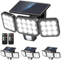 Solar Flood Lights, 3500LM Motion Sensor Outdoor Lights with Remote by TuyLuxeHome