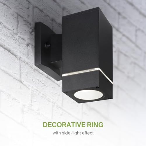 ASD 1 Light Cylinder Outdoor Sconce Lights, Black 60W E26 ETL - Image 4