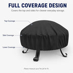 Fire Pit Cover for Cuisinart Petite Tabletop Fire Bowl COH-700P 2022-2026, Outdoor Storage Cover with Adjustable Bottom, Domed Shape, Full Side Coverage for Patio, Backyard and Deck Area - Image 7