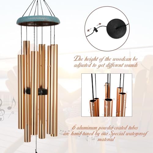 Personalized Wind Chime for Loss of Loved One, Large Memorial Wind Chimes for Outside, Wind Chimes Outdoor Deep Tone Sympathy,Bereavement/Sympathy/Memorial Gifts for Remembrance - Image 3