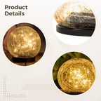 Solar Crackle Glass Garden Lights, Color Changing Orb Design, Outdoor Waterproof Globe Lights, Solar Powered LED Landscape Lighting, Decorative Path Stake Lights for Lawn, Yard, Patio, Villa - Image 2