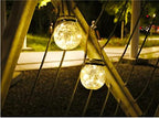 Ulalaza 2Pcs Solar Outdoor Hanging Lanterns with Handle Retro Solar Lights Patio Decor Patio IP65 Waterproof Yard Art Garden Accessories Outdoor Decorations for Christmas Porch Lawn by Ulalaza