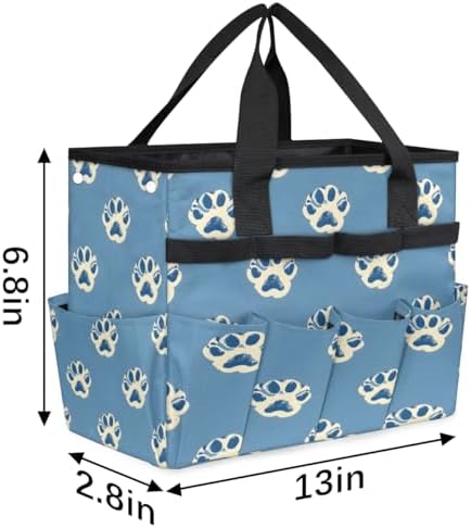 Paw Garden Tool Bag Organizer Heavy Duty Dog Paw Gardening Tote Bag with 10 Pockets for Women Men Gardening Gifts - Image 4