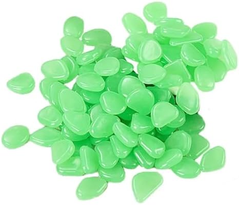 Glow in The Dark Pebbles 1200 Pcs The Garden of Light On The Dark Pebbles for Yard Rock and Manwalk Decoration Fairy Tale DIY Decorative Luminous Stone(Green) by Unknown