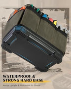 Marscamd Waxed Canvas Tool Bag with Hard Bottom and 8 Pockets - Image 2