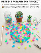 Colorful Glow in the Dark Garden Stones,Luminous Pebbles Glowing Rocks for Outdoor Landscaping,Night Guide Stepping Stones Decor Walkway,Yard,Patio,Lawn,Fish Tank,Aquarium,Planter (#2,1cm 1000pcs) - Image 6