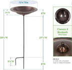 Classic II Birdbath with Stake – Outdoor Garden Bird Bath Bowl for Attracting Birds – Weather-Resistant, Easy Installation, Metal Stake Included - Image 5