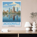 Metal Signs，Jacksonville Florida Vintage Travel Poster，Nostalgic Man Cave Tin Metal Sign Hanging Wall Plaque Kitchen Shed Garage(20x30cm）8x12 inch-AJ20 by Unknown