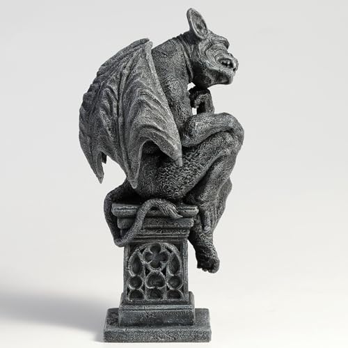 Veronese Design 7 1/8 Inch Beast Gargoyle Thinker Pose on Pedestal Polyresin Collectible Statue Figurine Gothic Fantasy Decor for Home or Gift - Image 7
