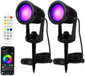 Outdoor Lights,15w Spot Lights Outdoor with US Plug and Remote Control, 12V APP Control Landscape Spotlights,Waterproof, Dimmable with Timer by RUICAIKUN