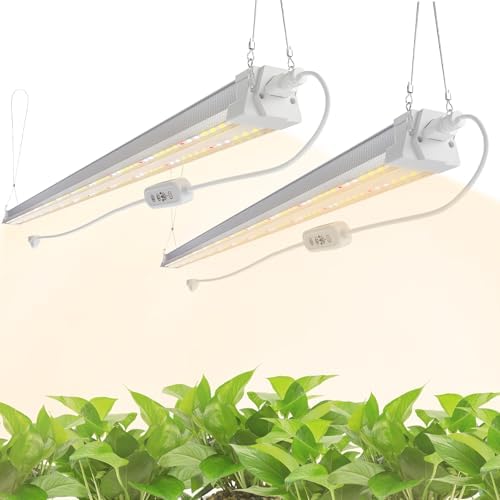 FREELICHT 2Pack 4FT Grow Light for Indoor Plants, Timer, 40W Full Spectrum by FREELICHT