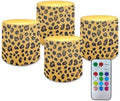 Tiger Flameless Candles Flickering Battery Operated 4 Pack Realistic LED Candles with Timer 12-Key Remote Control Decorative Lighting for Gardens Backyards Balconies 3" Dia by YUVAMAGIMO