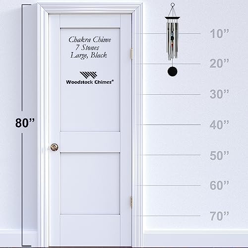 Woodstock Chimes Signature Collection, Woodstock Chakra Chime, Large (24'') Black, Eastern Energies Wind Chimes for Outdoor, Patio, Home or Garden Décor (CC7L) - Image 3