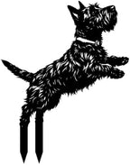 Dog Metal Garden Stake - Weatherproof Dog Silhouette Yard Art, Decorative Outdoor Sign for Lawn & Patio, Heartfelt Gift for Scottish Terrier Lovers(Jump,10") by Unknown