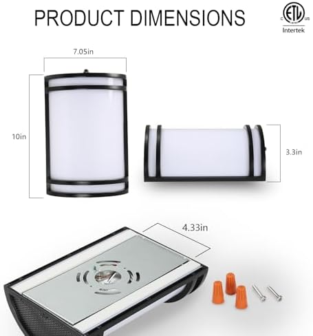 10in Dusk to Dawn Front Porch Light 15W(75W Eqv.) 120V, ETL Listed - Image 6
