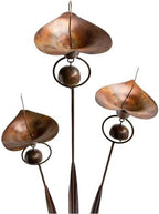 Rustic Metal Calla Lily Garden Stake with Bell – Bronze Outdoor Flower Yard Art, Weatherproof Iron Floral Decor for Lawn, Patio, Pathway, Unique Garden Gift by Unknown