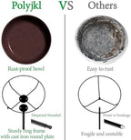3" Deep Metal Bird Bath for Outdoors 40in Tall, Removable 13" Dia Birdbath Bowl with Stable Stake, Vintage Birdbaths and Bird Feeders for Outside Garden Yard Patio Lawn Decor(Antique Bronze) - Image 4