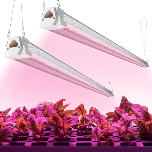 FREELICHT 2Pack 4FT Grow Light for Indoor Plants, 40W=250W, Red Blue by FREELICHT