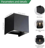 RGB Outdoor Wall Sconce Lighting Color Changing Porch Wall Lights Modern - Image 4
