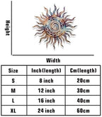 Sun Metal Wall Art Celestial Decorative Plaque Rustic Iron Decor for Living Room Bedroom Patio Garden Outdoor Indoor Hanging Ornament (24 INCH) - Image 6