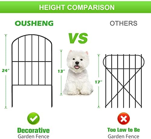 Decorative Garden Fence Fencing, 27ft (L) x 24in (H) Animal Barrier for Dog - Image 7