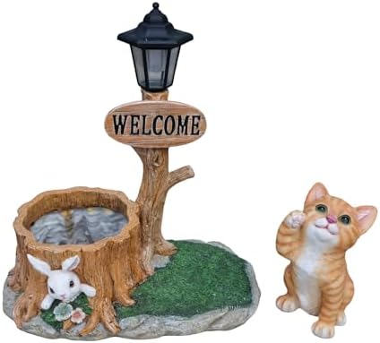 Orange Cat Statue Garden Planter Pot - Image 5