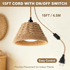Hanging Grow Lights for Indoor Plants, Hanging Plant Light, with Timer and 15FT Power Cord, 30W Pendant Plant Lights for Indoor Growing, Garden, Flowers, Greenhouse (4000k) - Image 3