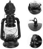 Cabilock Vintage Kerosene Lamp Wall Sconce Retro Decorative Wall Lamp for Restaurant and Bedroom, Black Metal Retro Lantern Without Bulb, American Style Corridor Lighting - Image 4
